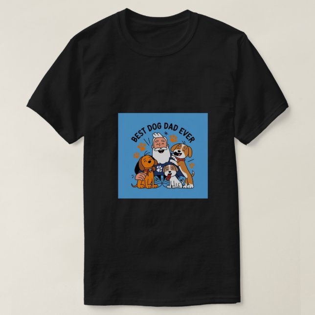 Bester Hund Vater je Personalisiert Foto  T - Shir T-Shirt (Design vorne)