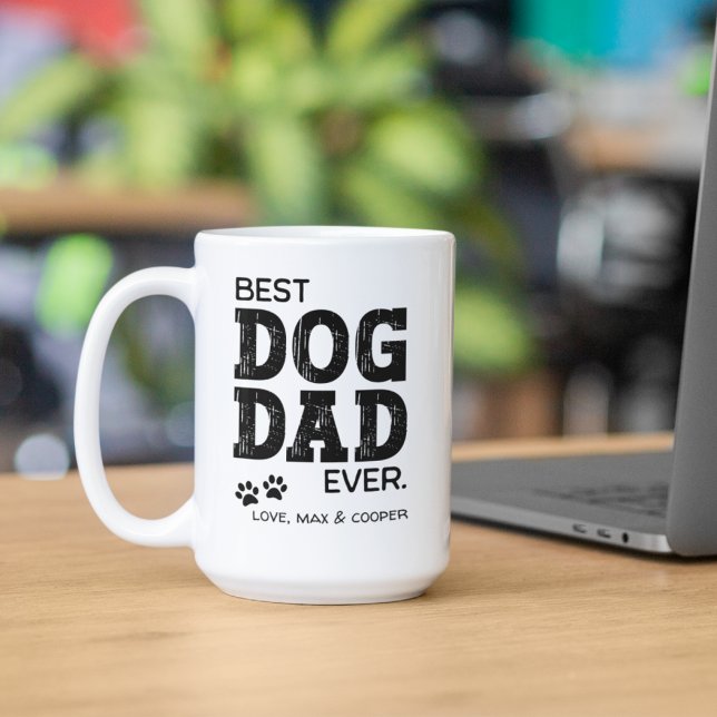 Bester Hund-Vater je Personalisiert Zweifarbige Tasse (Von Creator hochgeladen)