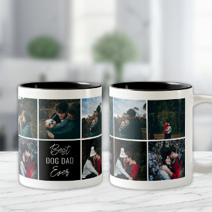 Bester Hund-Vater je Personalisiertes Foto Kaffeep Zweifarbige Tasse