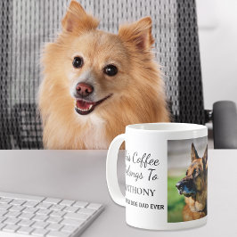 Bester Hund-Vater je Personalisiertes Foto Kaffeetasse