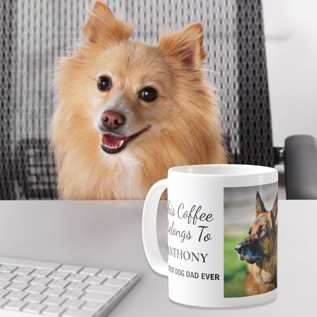 Bester Hund-Vater je Personalisiertes Foto Kaffeetasse (Von Creator hochgeladen)
