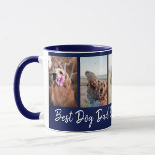 Bester Hund Vater je Pet 5 Foto Collage Blau Tasse