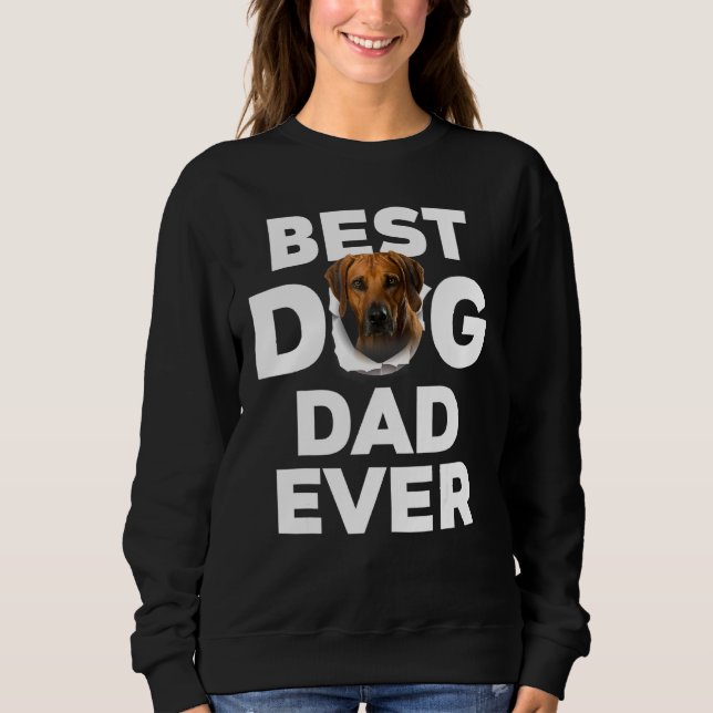 Bester Hund Vater je Rhodesian Ridgeback Sweatshirt (Vorderseite)
