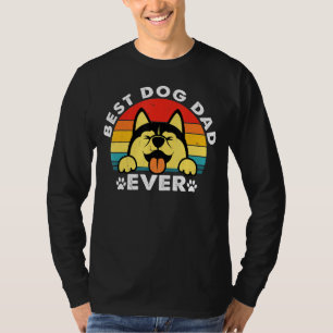 Bester Hund Vater je sibirischer Husky Hund für Vä T-Shirt