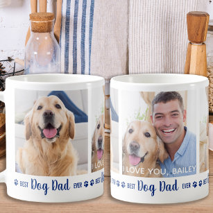 Bester Hund Vater je Spaß Blue 3 Foto Kaffeetasse