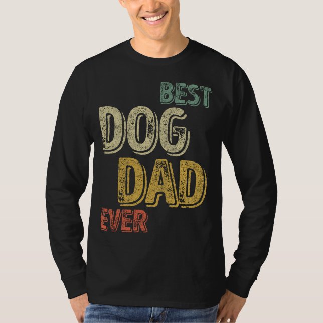 Bester Hund Vater je Tierische Liebe Funny Dog Lov T-Shirt (Vorderseite)