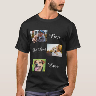 Bester Hund Vater je Vatertag 3 FotoCollage T-Shirt