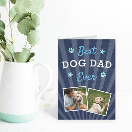 Bester Hund-Vater je | Vatertag-Foto Karte