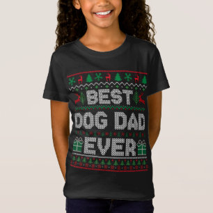 Bester Hund Vater je Weihnachts Pajamas Match Ugly T-Shirt