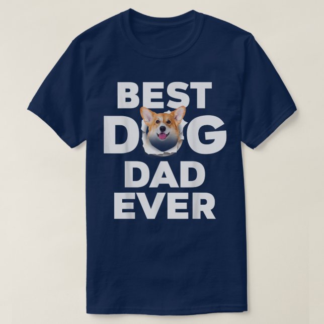 Bester Hund Vater je Welsh Corgi Liebhaber T-Shirt (Design vorne)