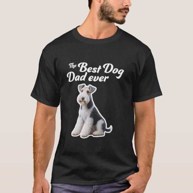 Bester Hund Vater je - Wire Fox Terrier T-Shirt (Vorderseite)