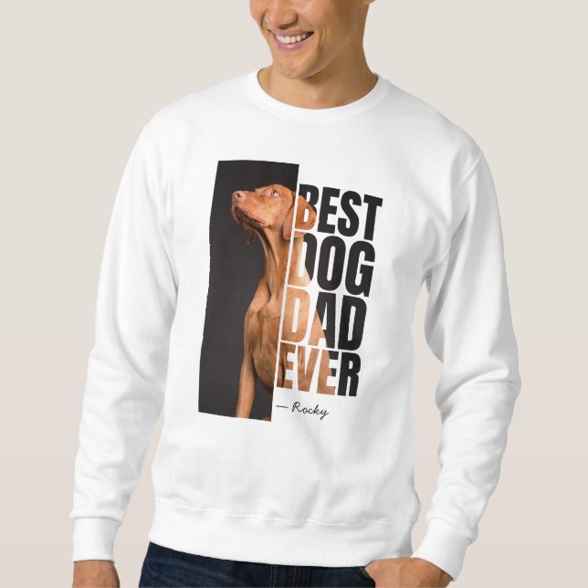 Bester Hund-Vater jedes Zitat Personalisiertes Fot Sweatshirt (Vorderseite)