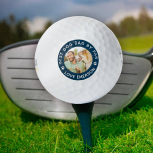 Bester Hund-Vater nach Par Foto Navy Blue Golfball
