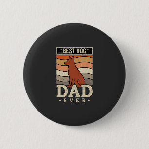 Bester Hunde-Vater Aller Zeiten Retro-Silhouette Button