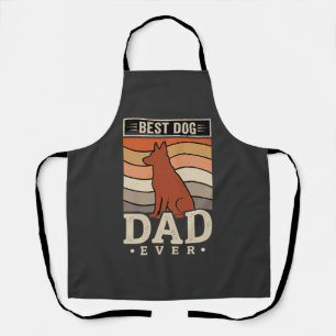 Bester Hunde-Vater Aller Zeiten Retro-Silhouette Schürze