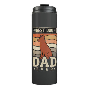 Bester Hunde-Vater Aller Zeiten Retro-Silhouette Thermosbecher