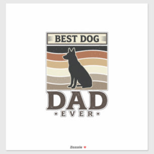 Bester Hunde-Vater Aller Zeiten Vintage Hunde Lieb Aufkleber