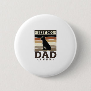 Bester Hunde-Vater Aller Zeiten Vintage Hunde Lieb Button
