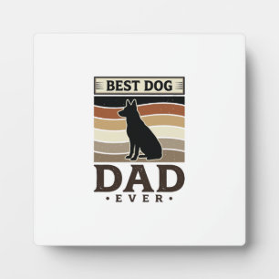 Bester Hunde-Vater Aller Zeiten Vintage Hunde Lieb Fotoplatte