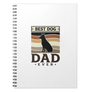 Bester Hunde-Vater Aller Zeiten Vintage Hunde Lieb Notizblock