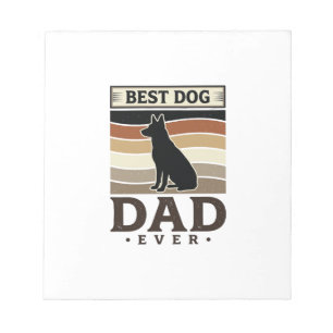 Bester Hunde-Vater Aller Zeiten Vintage Hunde Lieb Notizblock