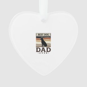 Bester Hunde-Vater Aller Zeiten Vintage Hunde Lieb Ornament