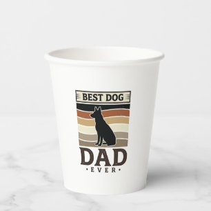 Bester Hunde-Vater Aller Zeiten Vintage Hunde Lieb Pappbecher