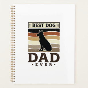 Bester Hunde-Vater Aller Zeiten Vintage Hunde Lieb Planer