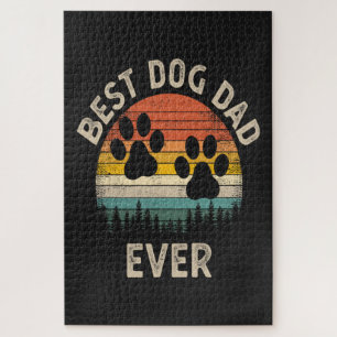 Bester Hunde-Vater Aller Zeiten Vintage Puzzle