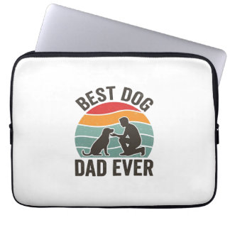Bester Hunde-Vater Aller Zeiten Vintage-Sonnenunte Laptopschutzhülle