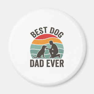 Bester Hunde-Vater Aller Zeiten Vintage-Sonnenunte Magnet