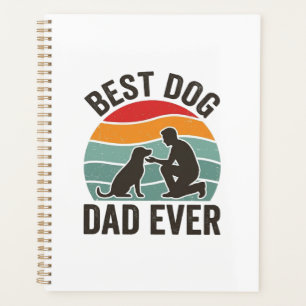 Bester Hunde-Vater Aller Zeiten Vintage-Sonnenunte Planer