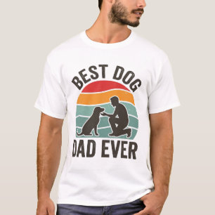 Bester Hunde-Vater Aller Zeiten Vintage-Sonnenunte T-Shirt