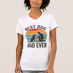 Bester Hunde-Vater Aller Zeiten Vintage-Sonnenunte T-Shirt