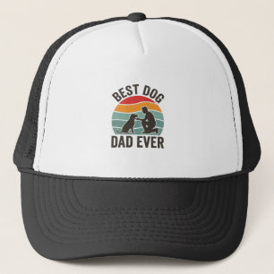 Bester Hunde-Vater Aller Zeiten Vintage-Sonnenunte Truckerkappe
