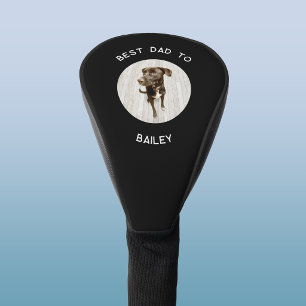 Bester Hunde-Vater Custom-Text-Foto-Andenken Golf Headcover