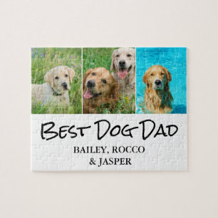 Bester Hunde-Vater Foto-Collage  Puzzle