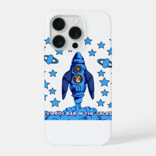 Bester Hunde-Vater im Weltraum-Raketen-Geschenk iPhone 15 Pro Hülle