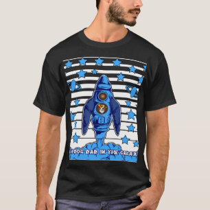 Bester Hunde-Vater im Weltraum-Raketen-Geschenk T-Shirt