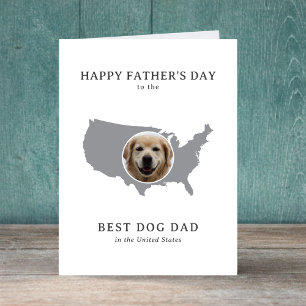 Bester Hunde-Vater in den USA Vater-Tags-Foto Feiertagskarte