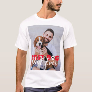 Bester Hunde-Vater je Personalisierte Fotos T-Shirt