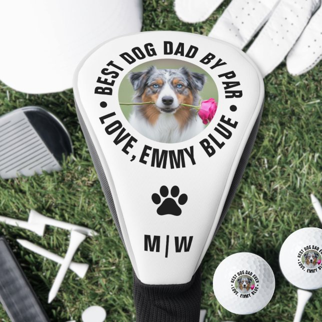 Bester Hunde-Vater Par Excellence Durch Par Hausti Golf Headcover (Best Dog Dad By Par Pet Photo Golf Head Cover)
