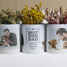 Bester Hunde-Vater-Pfotenabdruck 2-Foto-Tasse