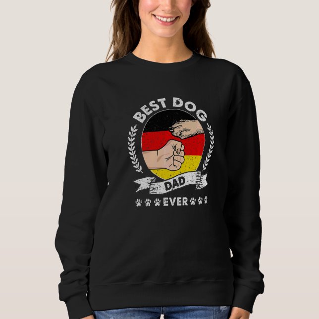 Bester Hunde-Vater überhaupt Deutsche Flagge   Sweatshirt (Vorderseite)