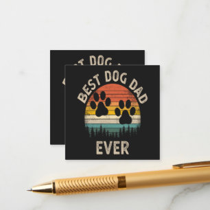 Bester Hunde-Vater überhaupt Vintage Begleitkarte