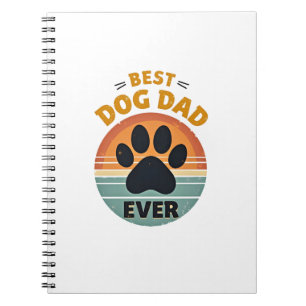 Bester Hunde-Vater überhaupt Vintage Retro Pfote S Notizblock