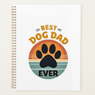 Bester Hunde-Vater überhaupt Vintage Retro Pfote S Planer