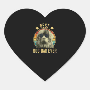 Bester HundeDad   Geschenk für Neufundland Herz-Aufkleber