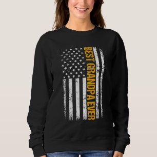 Bester Hundehund je Outfit Retro American Flag Hun Sweatshirt