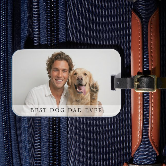 Bester Hundepapa Aller Moderner Maßgeschneiderter  Gepäckanhänger (Vorderseite Insitu 4)